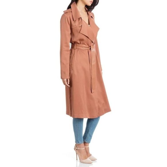 Badgley Mischka Trench Coat in cedar. Size Medium. - Picture 1 of 4